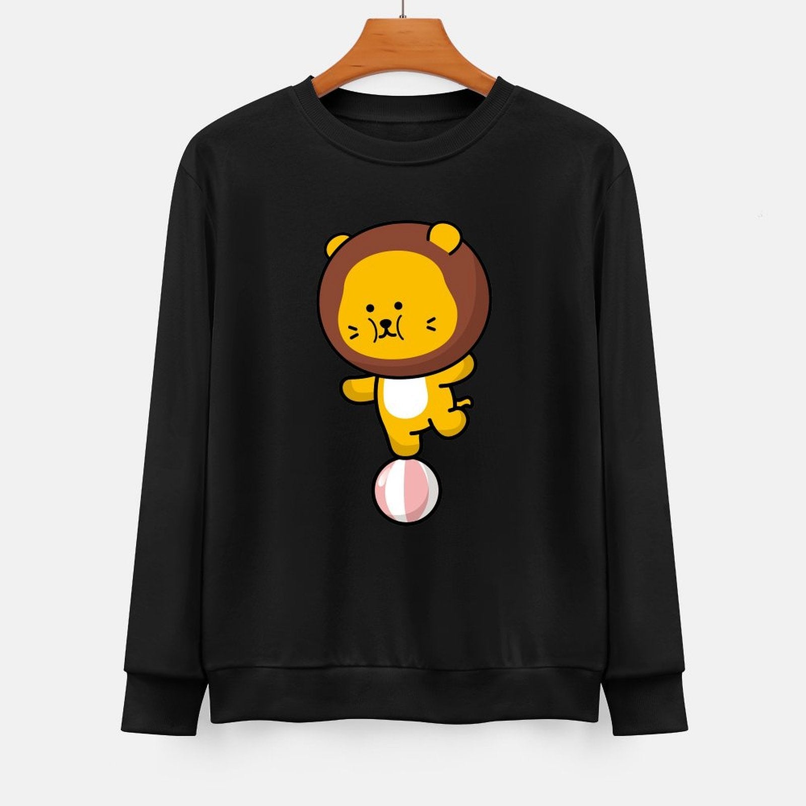 Front Patterned Long Sleeve TopSharp Regular